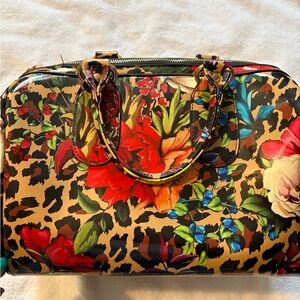 Floral Leopard Print Women's Bag